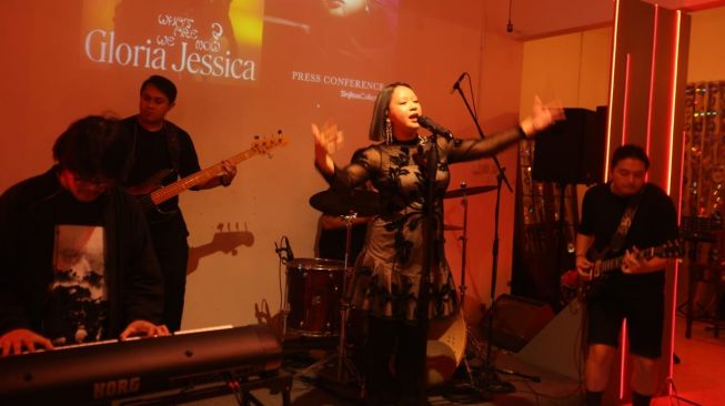 Gloria Jessica di acara rilis lagu barunya, "We Are Now" di Jakarta, baru-baru ini. [dokumentasi pribadi]