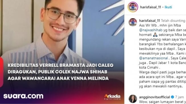 Faisal Haris ingin gantikan posisi  Verrell Bramasta debat (Instagram/harisfaisal_11)