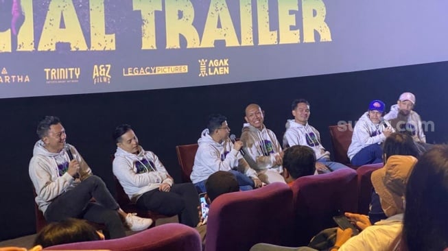 Konferensi pers peluncuran trailer film Agak Laen di kawasan Kuningan, Jakarta Selatan, Selasa (12/12/2023) [Semujer.com/Tiara Rosana].