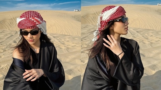 Potret Mesra Azizah Salsha dan Pratama Arhan di Qatar (Instagram/@azizahsalsha_)